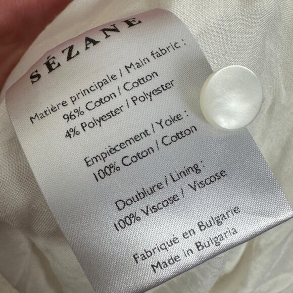 Sezane Bella Dress Ecru Embroidery White Size 40 French US 8 Romantic Maxi Boho - Picture 6 of 16